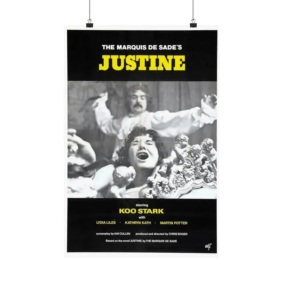 JUSTINE (CRUEL PASSION) 1977 - Paper Movie Poster - The Sticker Space