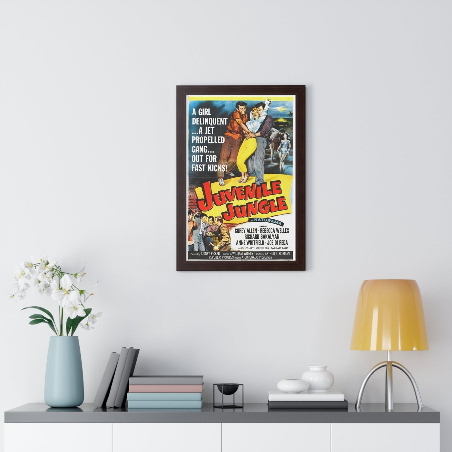 JUVENILE JUNGLE 1958 - Framed Movie Poster-The Sticker Space