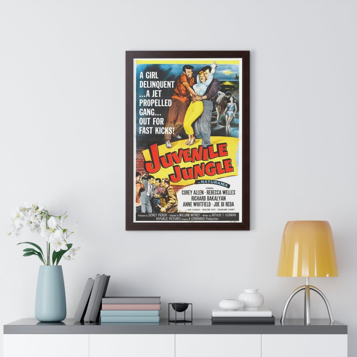 JUVENILE JUNGLE 1958 - Framed Movie Poster-The Sticker Space