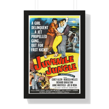 JUVENILE JUNGLE 1958 - Framed Movie Poster-16″ x 24″-The Sticker Space