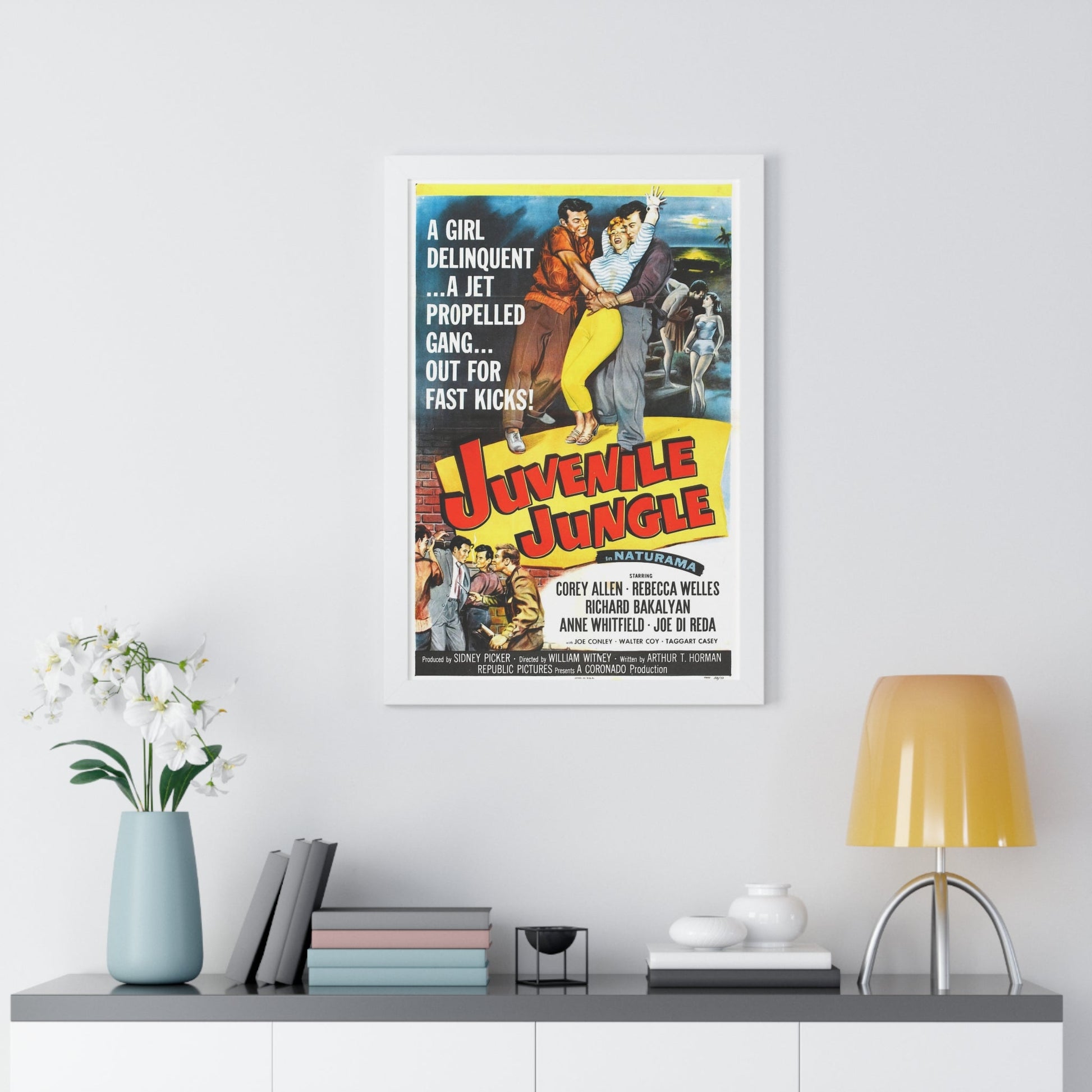 JUVENILE JUNGLE 1958 - Framed Movie Poster-The Sticker Space