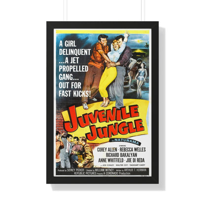 JUVENILE JUNGLE 1958 - Framed Movie Poster-20" x 30"-The Sticker Space