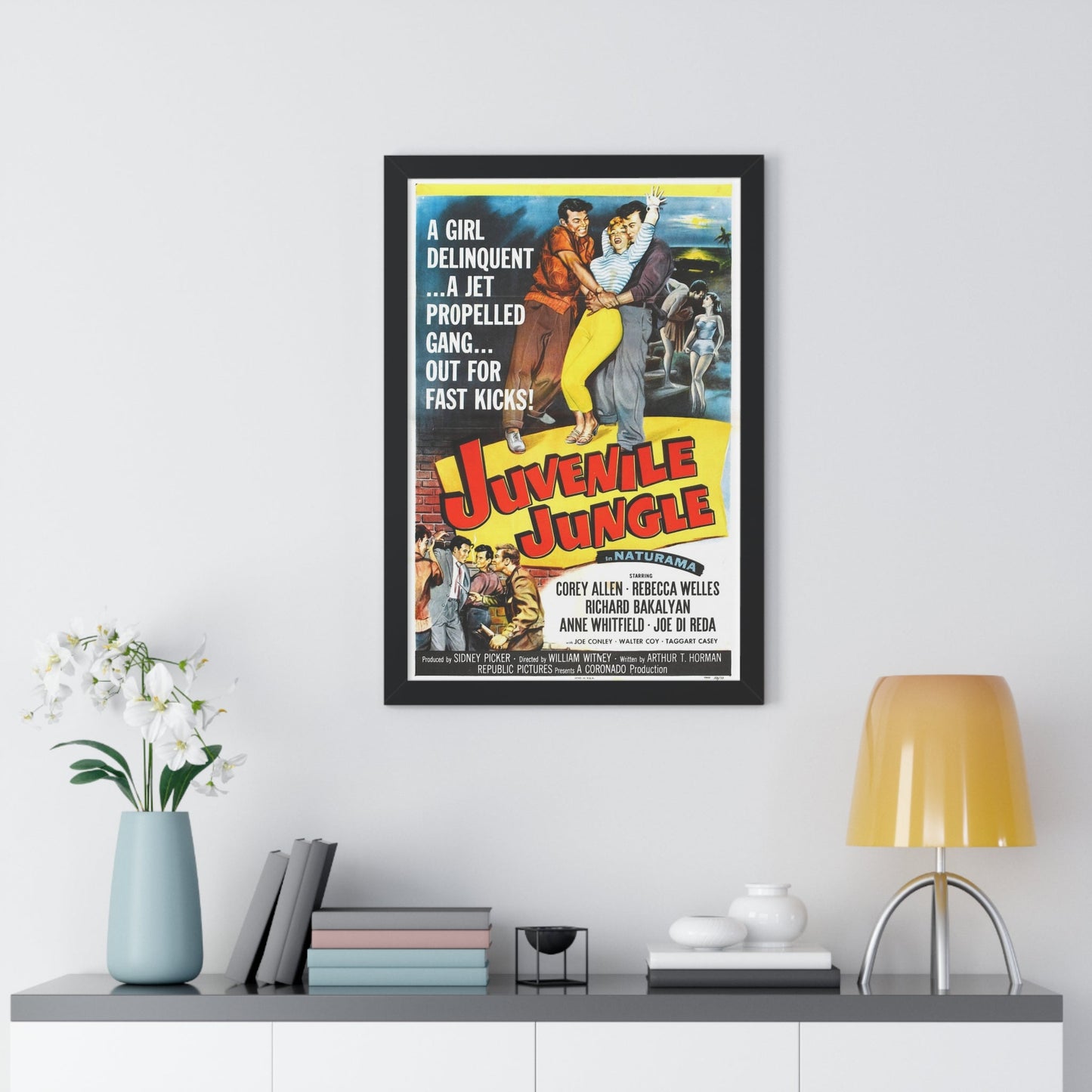 JUVENILE JUNGLE 1958 - Framed Movie Poster-The Sticker Space