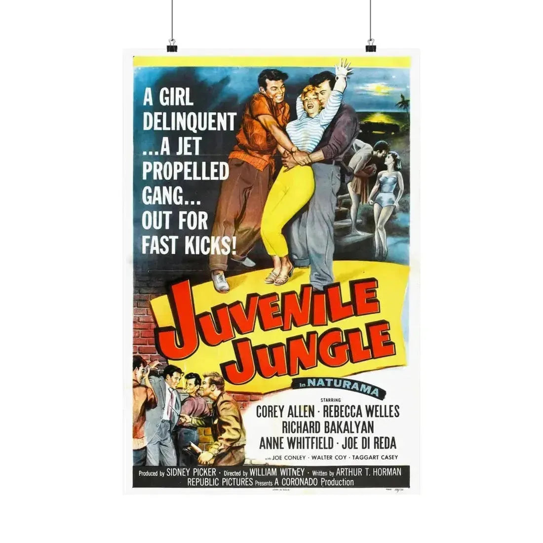 JUVENILE JUNGLE 1958 - Paper Movie Poster 20″ x 30″ Matte - The Sticker Space