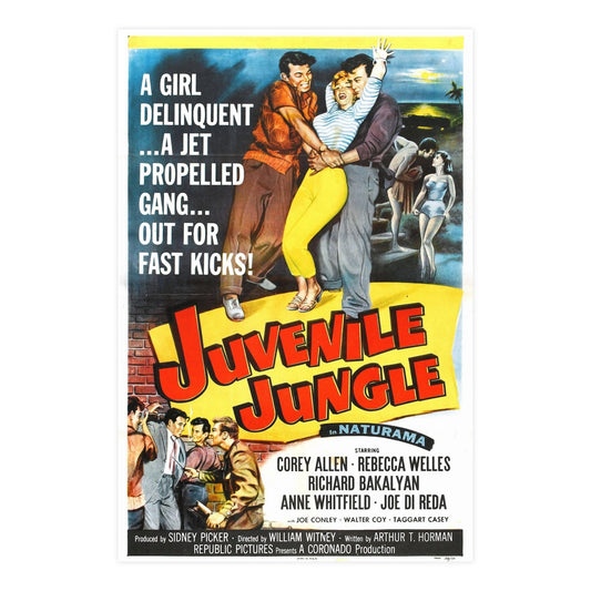 JUVENILE JUNGLE 1958 - Paper Movie Poster-24″ x 36″ (Vertical)-The Sticker Space
