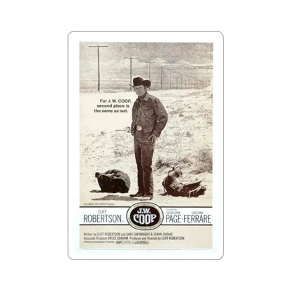 JW Coop 1972 Movie Poster - STICKER Vinyl Kiss-Cut Decal 3 Inch White - The Sticker Space