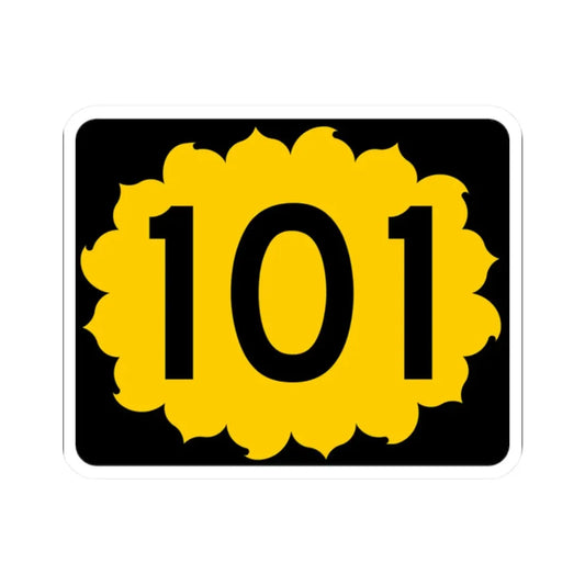 K-101 (Kansas) (Road Sign) STICKER Vinyl Kiss-Cut Decal 2 Inch White - The Sticker Space