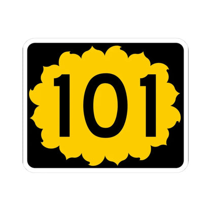 K-101 (Kansas) (Road Sign) STICKER Vinyl Kiss-Cut Decal 3 Inch White - The Sticker Space