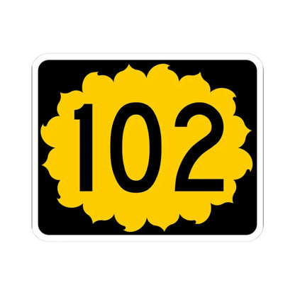 K-102 (Kansas) (Road Sign) STICKER Vinyl Kiss-Cut Decal 3 Inch White - The Sticker Space