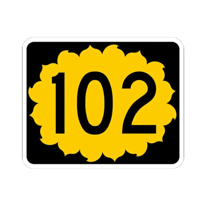 K-102 (Kansas) (Road Sign) STICKER Vinyl Kiss-Cut Decal 4 Inch White - The Sticker Space