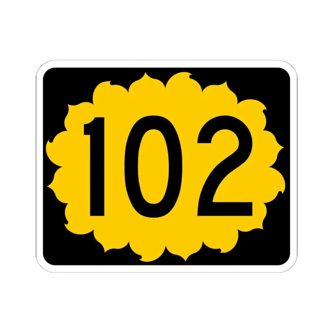 K-102 (Kansas) (Road Sign) STICKER Vinyl Kiss-Cut Decal 6 Inch White - The Sticker Space