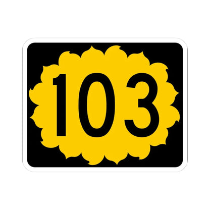 K-103 (Kansas) (Road Sign) STICKER Vinyl Kiss-Cut Decal 3 Inch White - The Sticker Space