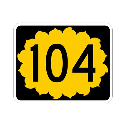 K-104 (Kansas) (Road Sign) STICKER Vinyl Kiss-Cut Decal 4 Inch White - The Sticker Space