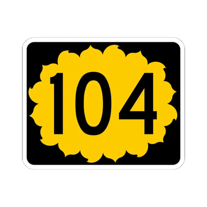 K-104 (Kansas) (Road Sign) STICKER Vinyl Kiss-Cut Decal 6 Inch White - The Sticker Space