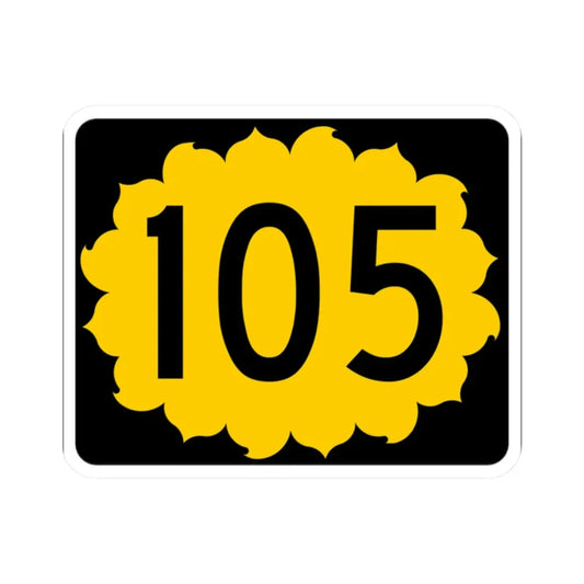 K-105 (Kansas) (Road Sign) STICKER Vinyl Kiss-Cut Decal 2 Inch White - The Sticker Space