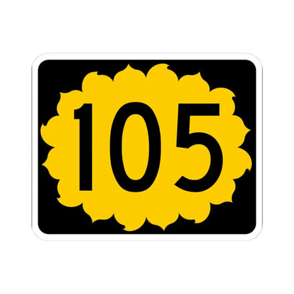 K-105 (Kansas) (Road Sign) STICKER Vinyl Kiss-Cut Decal 3 Inch White - The Sticker Space
