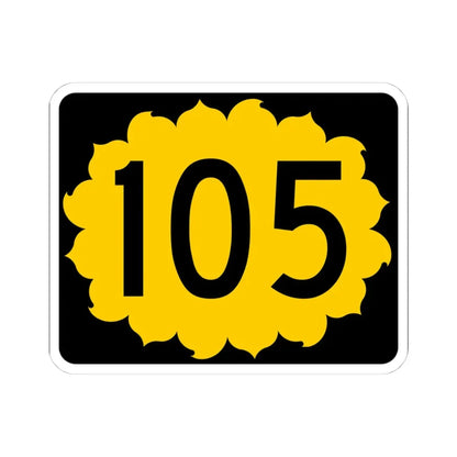 K-105 (Kansas) (Road Sign) STICKER Vinyl Kiss-Cut Decal 4 Inch White - The Sticker Space