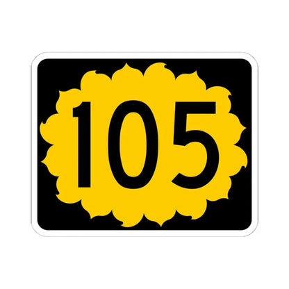 K-105 (Kansas) (Road Sign) STICKER Vinyl Kiss-Cut Decal 6 Inch White - The Sticker Space