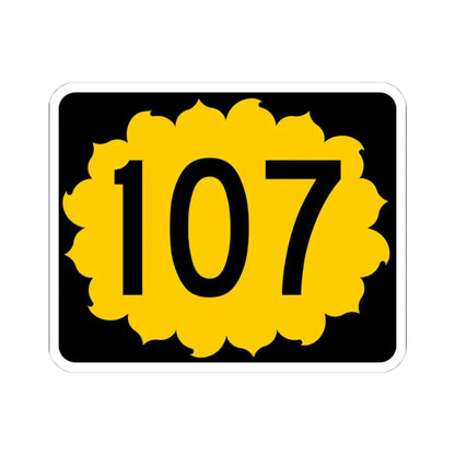 K-107 (Kansas) (Road Sign) STICKER Vinyl Kiss-Cut Decal 4 Inch White - The Sticker Space