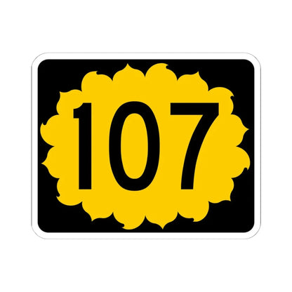 K-107 (Kansas) (Road Sign) STICKER Vinyl Kiss-Cut Decal 6 Inch White - The Sticker Space