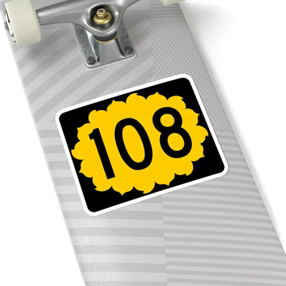 K-108 (Kansas) (Road Sign) STICKER Vinyl Kiss-Cut Decal - The Sticker Space