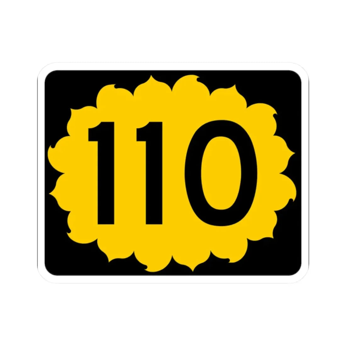 K-110 (Kansas) (Road Sign) STICKER Vinyl Kiss-Cut Decal 2 Inch White - The Sticker Space