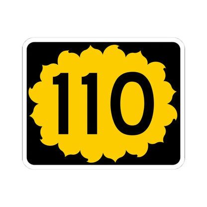 K-110 (Kansas) (Road Sign) STICKER Vinyl Kiss-Cut Decal 4 Inch White - The Sticker Space