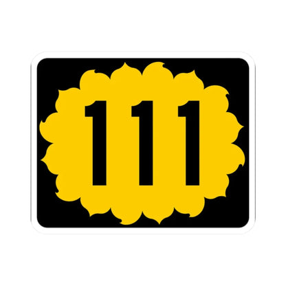 K-111 (Kansas) (Road Sign) STICKER Vinyl Kiss-Cut Decal 2 Inch White - The Sticker Space