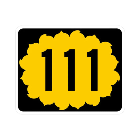 K-111 (Kansas) (Road Sign) STICKER Vinyl Kiss-Cut Decal 2 Inch White - The Sticker Space