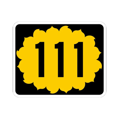 K-111 (Kansas) (Road Sign) STICKER Vinyl Kiss-Cut Decal 4 Inch White - The Sticker Space