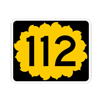 K-112 (Kansas) (Road Sign) STICKER Vinyl Kiss-Cut Decal 6 Inch White - The Sticker Space