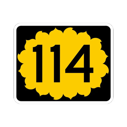K-114 (Kansas) (Road Sign) STICKER Vinyl Kiss-Cut Decal 4 Inch White - The Sticker Space
