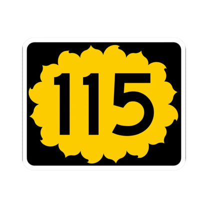 K-115 (Kansas) (Road Sign) STICKER Vinyl Kiss-Cut Decal 2 Inch White - The Sticker Space