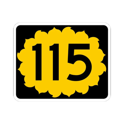K-115 (Kansas) (Road Sign) STICKER Vinyl Kiss-Cut Decal 4 Inch White - The Sticker Space
