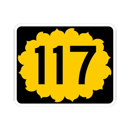 K-117 (Kansas) (Road Sign) STICKER Vinyl Kiss-Cut Decal 4 Inch White - The Sticker Space