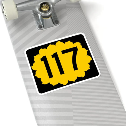 K-117 (Kansas) (Road Sign) STICKER Vinyl Kiss-Cut Decal - The Sticker Space