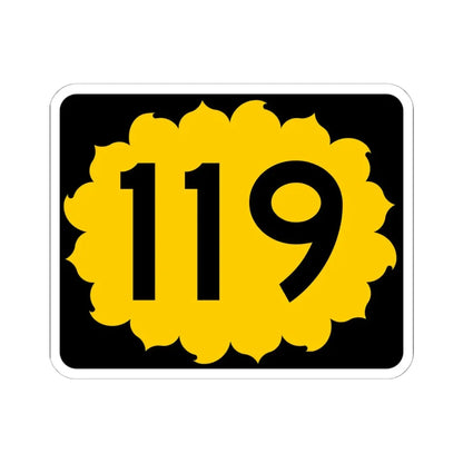K-119 (Kansas) (Road Sign) STICKER Vinyl Kiss-Cut Decal 6 Inch White - The Sticker Space