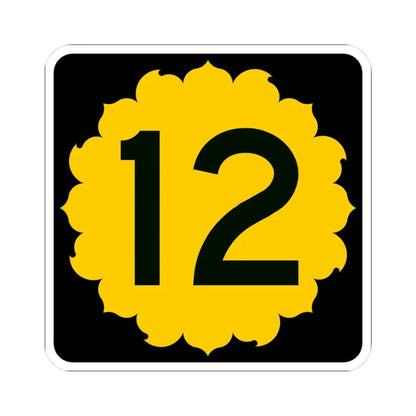 K-12 (Kansas) (Road Sign) STICKER Vinyl Kiss-Cut Decal 3 Inch White - The Sticker Space