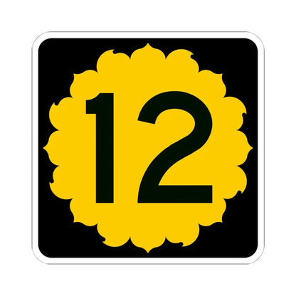 K-12 (Kansas) (Road Sign) STICKER Vinyl Kiss-Cut Decal 6 Inch White - The Sticker Space