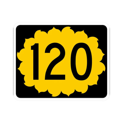 K-120 (Kansas) (Road Sign) STICKER Vinyl Kiss-Cut Decal 2 Inch White - The Sticker Space