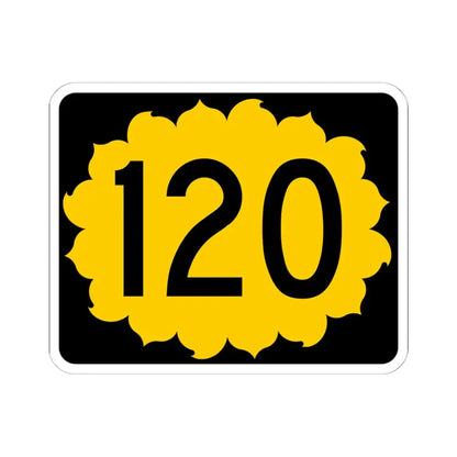 K-120 (Kansas) (Road Sign) STICKER Vinyl Kiss-Cut Decal 6 Inch White - The Sticker Space