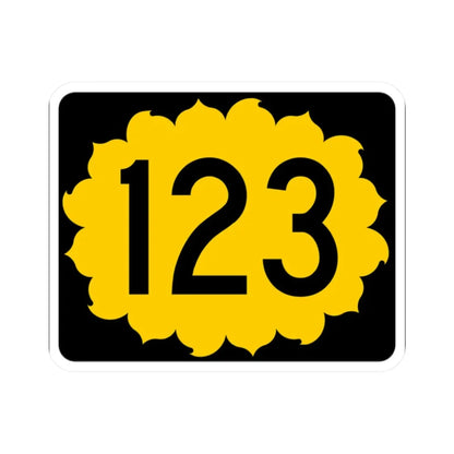 K-123 (Kansas) (Road Sign) STICKER Vinyl Kiss-Cut Decal 2 Inch White - The Sticker Space