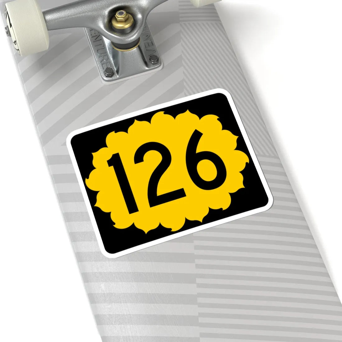 K-126 (Kansas) (Road Sign) STICKER Vinyl Kiss-Cut Decal - The Sticker Space