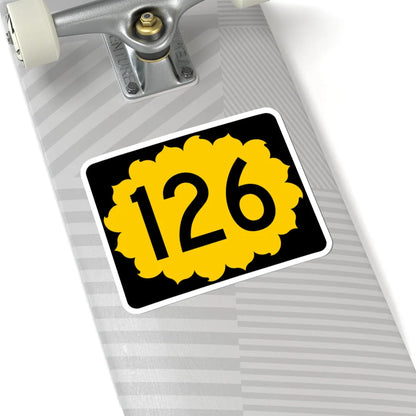 K-126 (Kansas) (Road Sign) STICKER Vinyl Kiss-Cut Decal - The Sticker Space