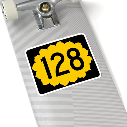 K-128 (Kansas) (Road Sign) STICKER Vinyl Kiss-Cut Decal - The Sticker Space