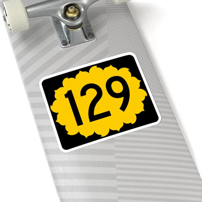 K-129 (Kansas) (Road Sign) STICKER Vinyl Kiss-Cut Decal - The Sticker Space