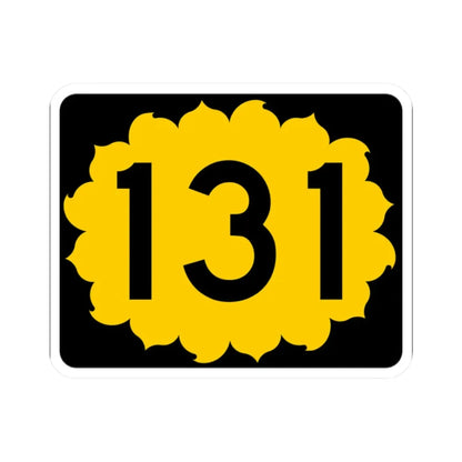 K-131 (Kansas) (Road Sign) STICKER Vinyl Kiss-Cut Decal 2 Inch White - The Sticker Space