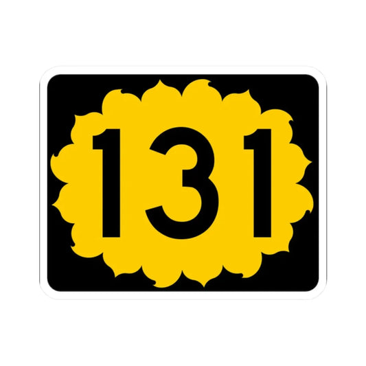 K-131 (Kansas) (Road Sign) STICKER Vinyl Kiss-Cut Decal 2 Inch White - The Sticker Space