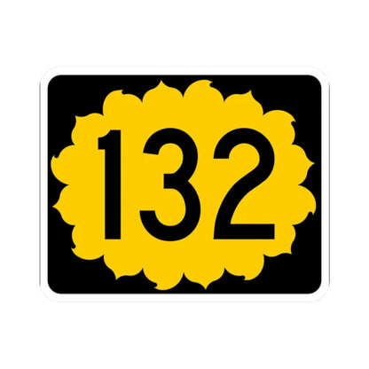 K-132 (Kansas) (Road Sign) STICKER Vinyl Kiss-Cut Decal 2 Inch White - The Sticker Space