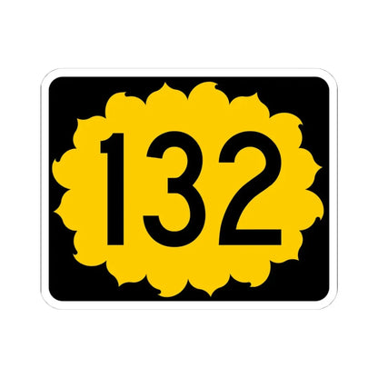 K-132 (Kansas) (Road Sign) STICKER Vinyl Kiss-Cut Decal 4 Inch White - The Sticker Space